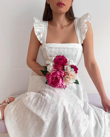 Dinah Midi Dress - White