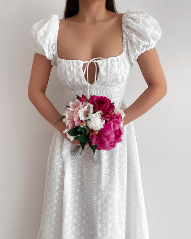 Solace Midi Dress - White