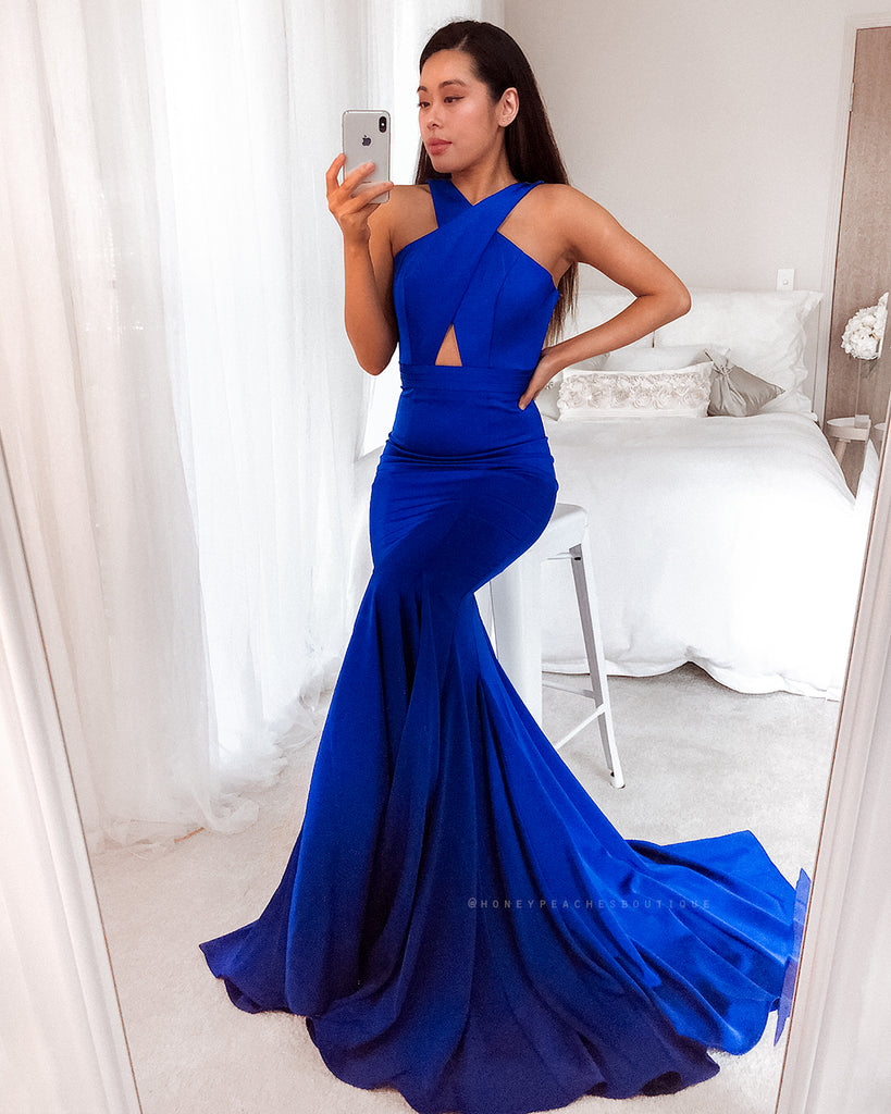 Olympia Gown by Jadore - Cobalt Blue