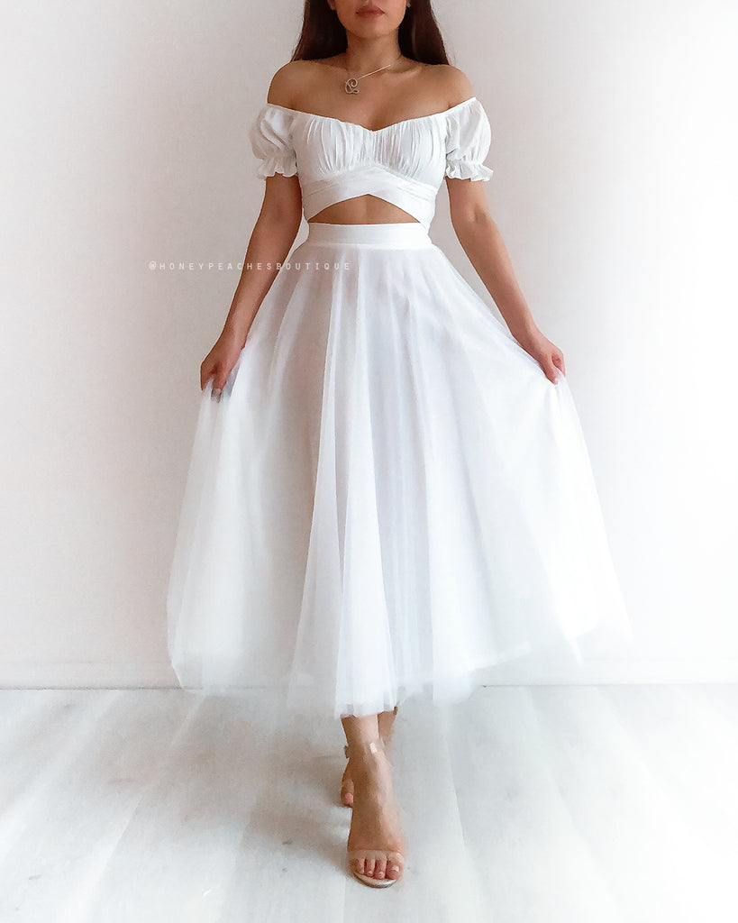 Bella Crop Top - White