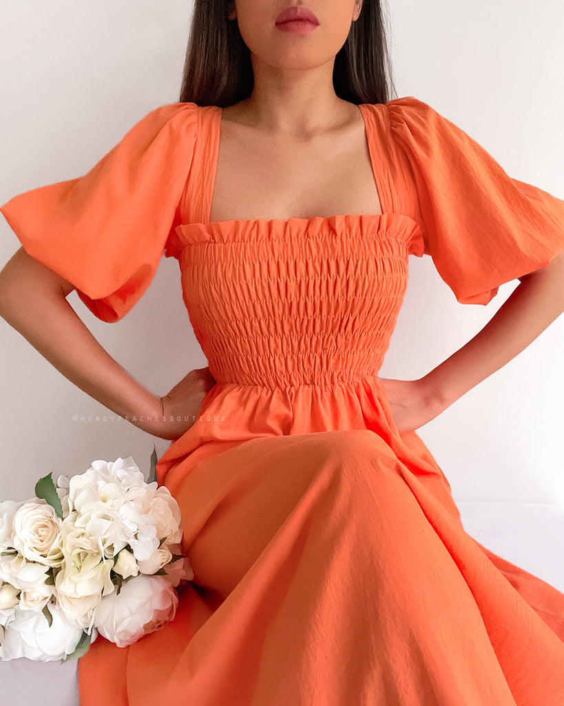 Islay Midi Dress - Orange