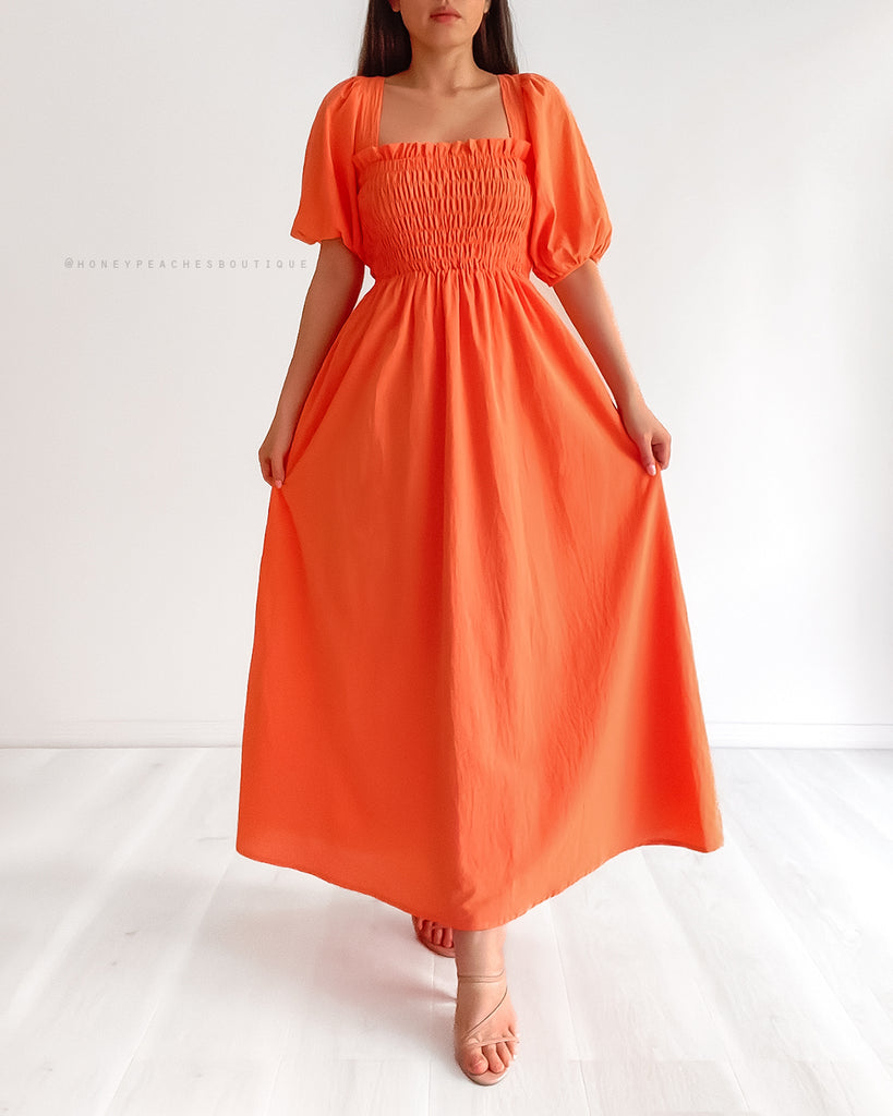 Islay Midi Dress - Orange