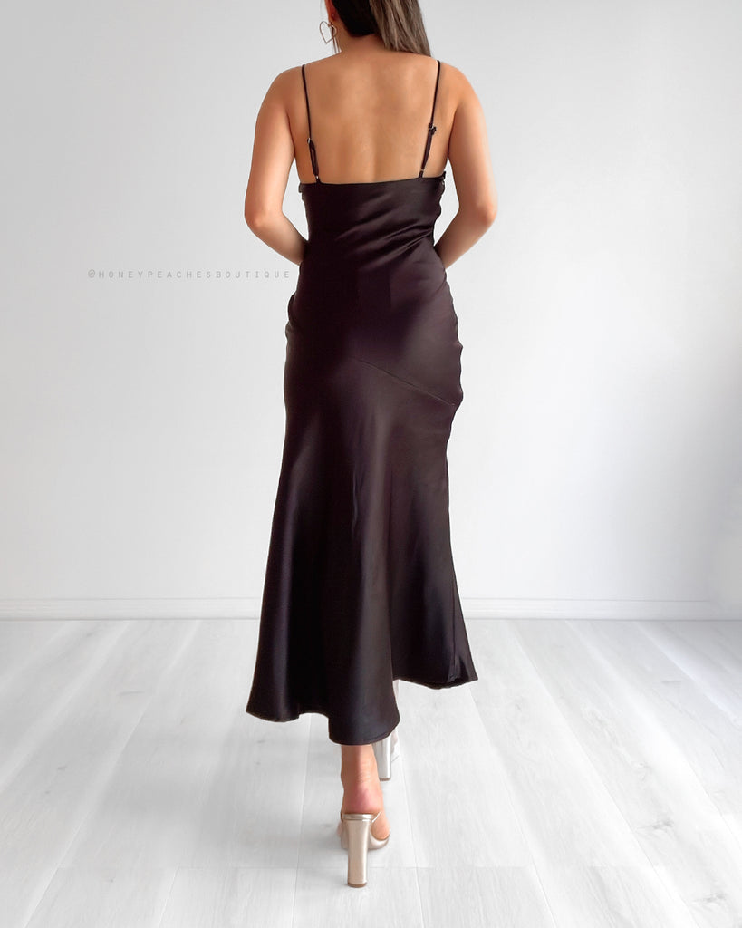 Davina Midi Dress - Black