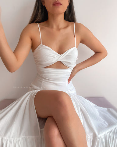 Alani Maxi Dress - White Floral