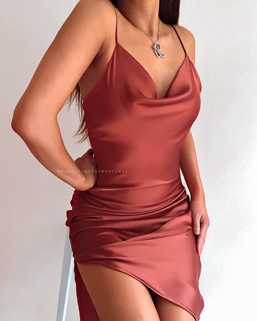 Emery Midi Dress - Rust