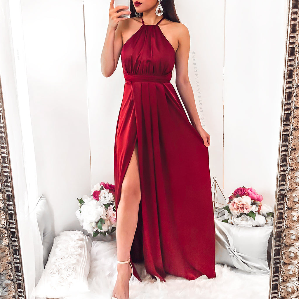 Loving You Is Easy Maxi Dress - Maroon