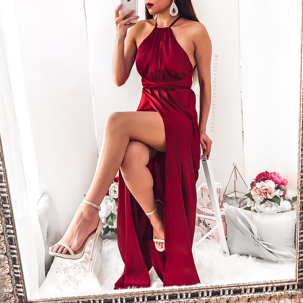 Loving You Is Easy Maxi Dress - Maroon
