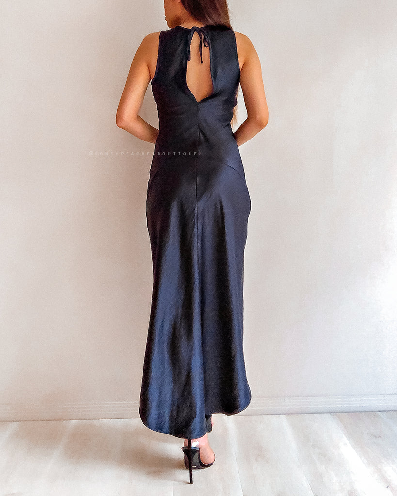 Yara Midi Dress - Navy