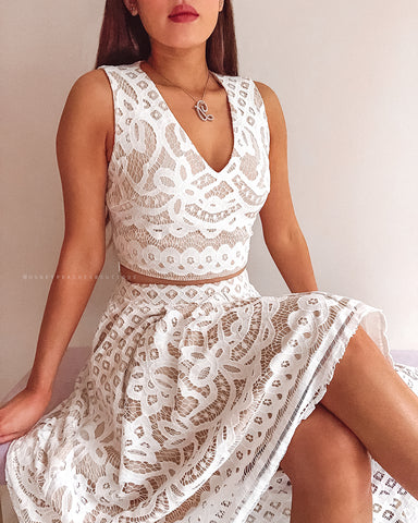 Eliana Puff Sleeve Mini Dress - White