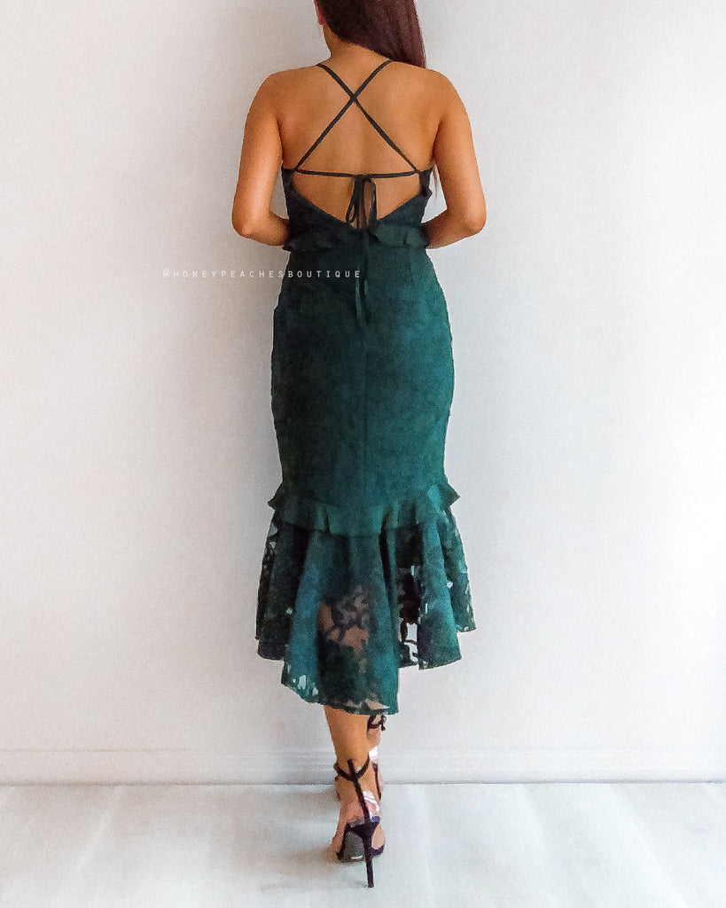 Abby Dress - Emerald Green