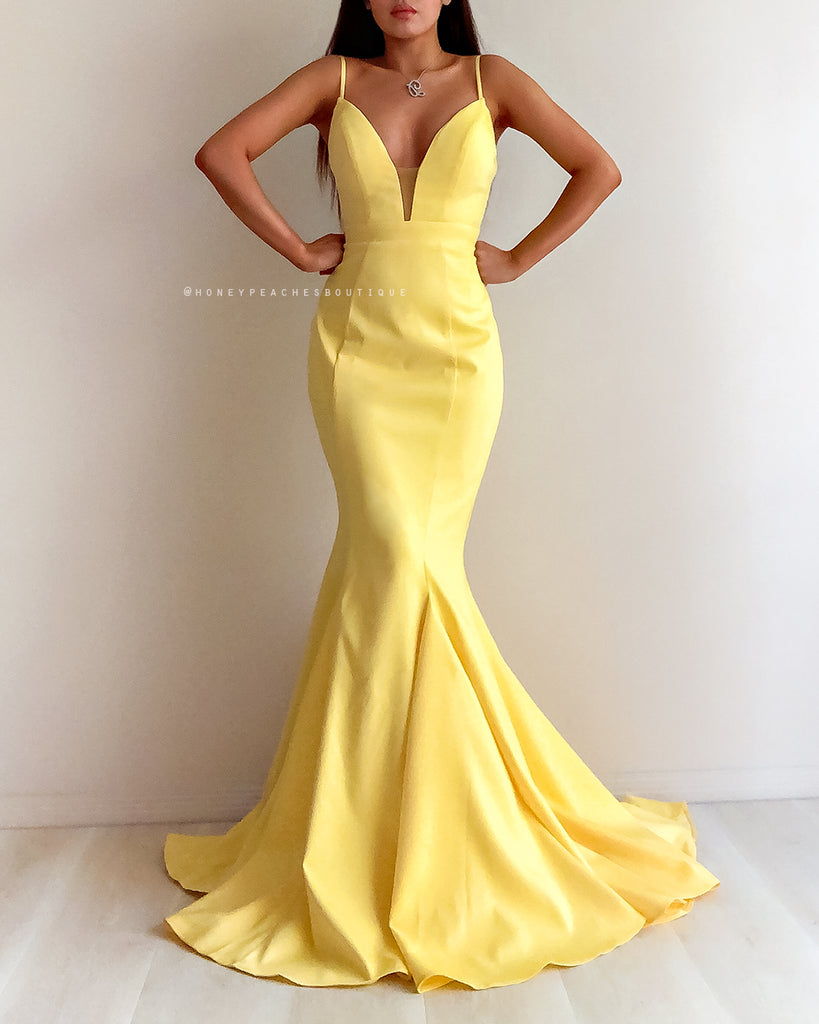 Akila Gown by Jadore - Yellow