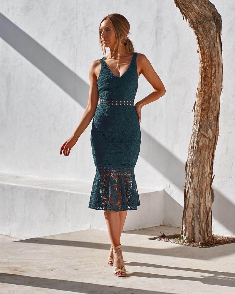 Brittany Dress - Emerald Green