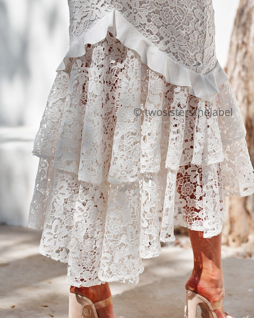 Eva Two Piece Dress Set - White