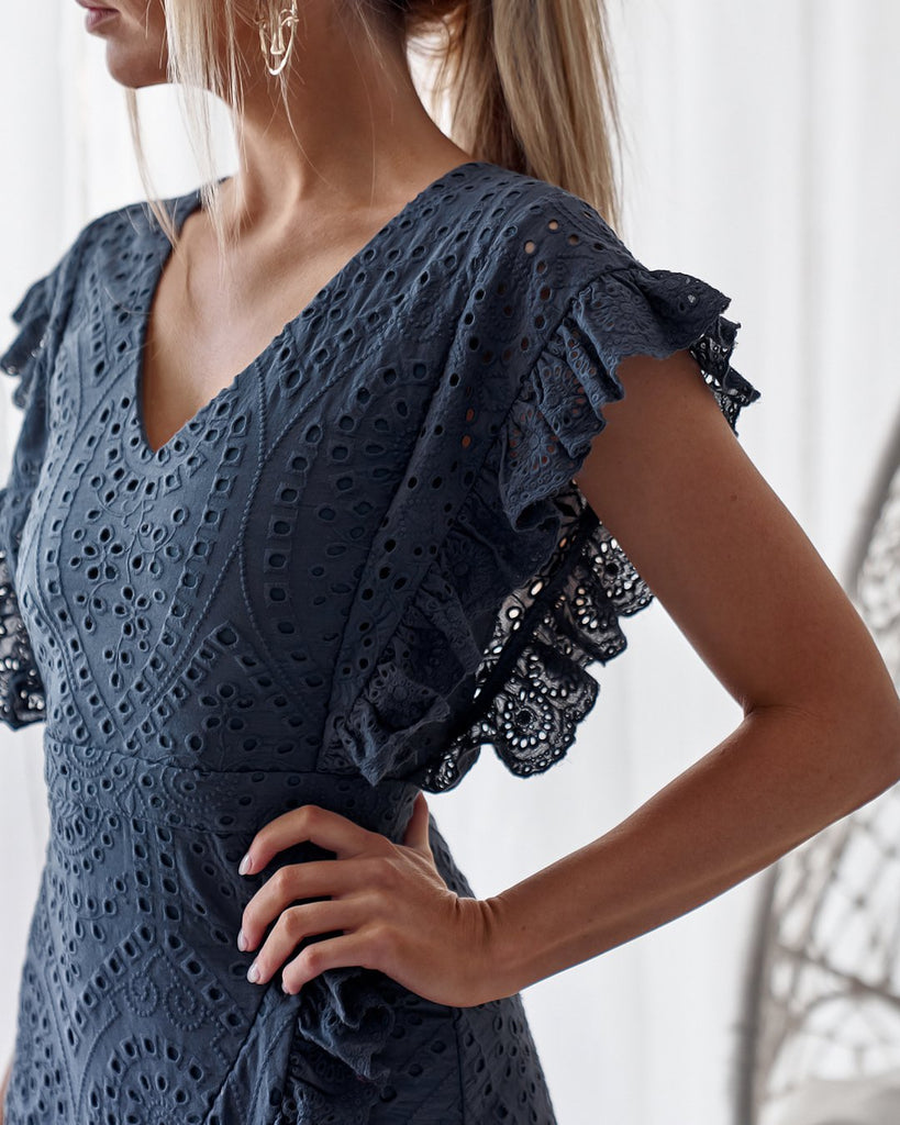 Mira Dress - Steel Blue