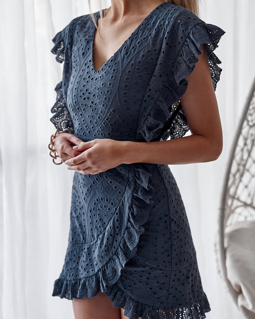 Mira Dress - Steel Blue