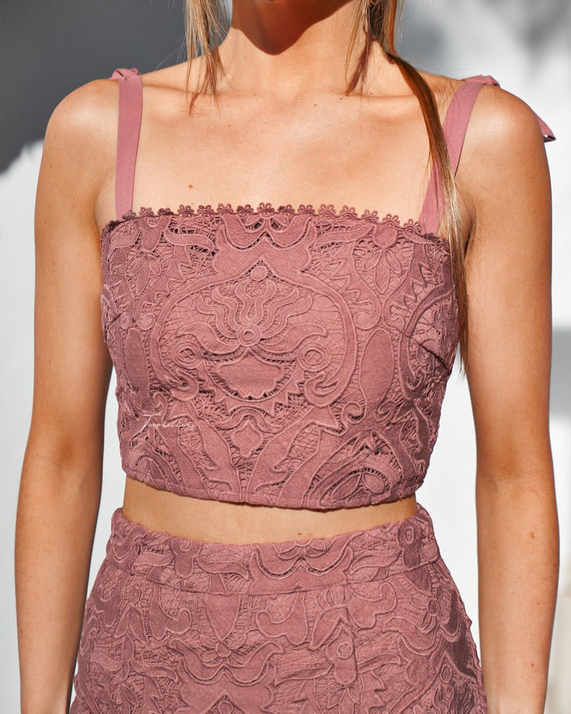 Skyler Two Piece Dress Set - Mauve