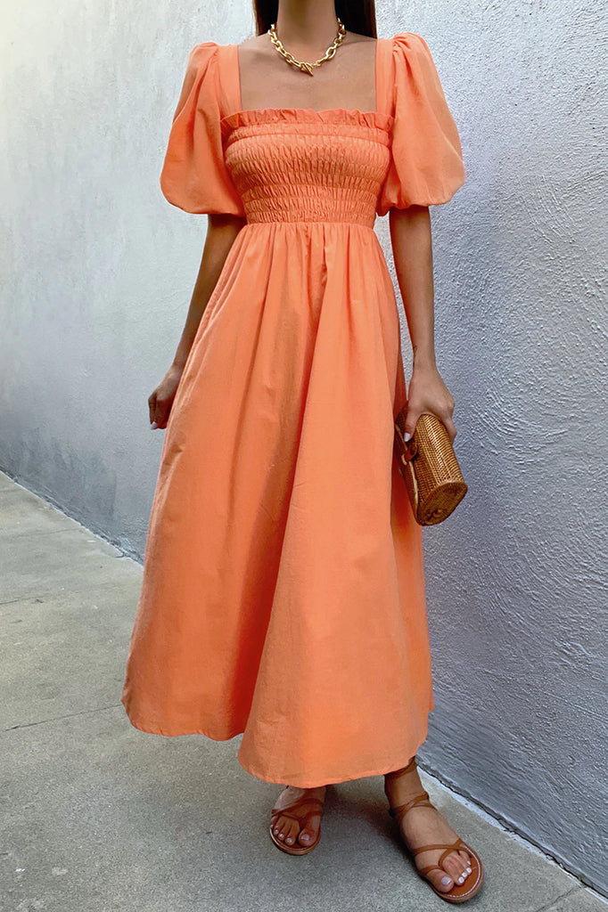 Islay Midi Dress - Orange