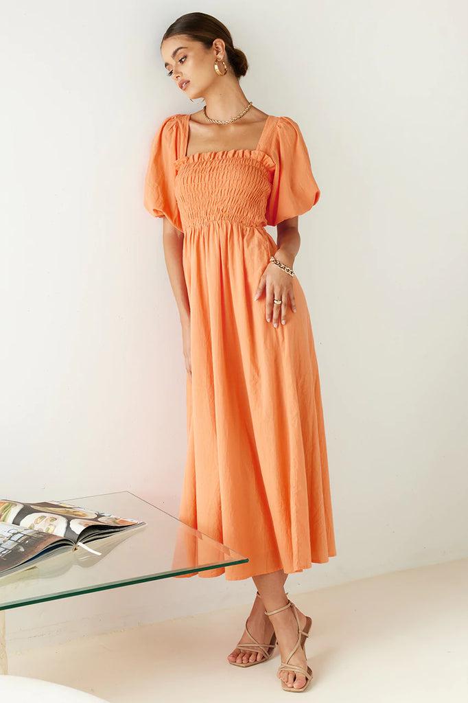 Islay Midi Dress - Orange