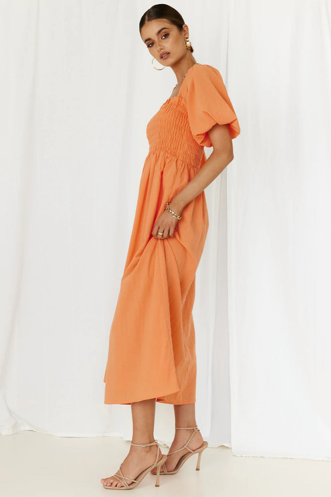 Islay Midi Dress - Orange
