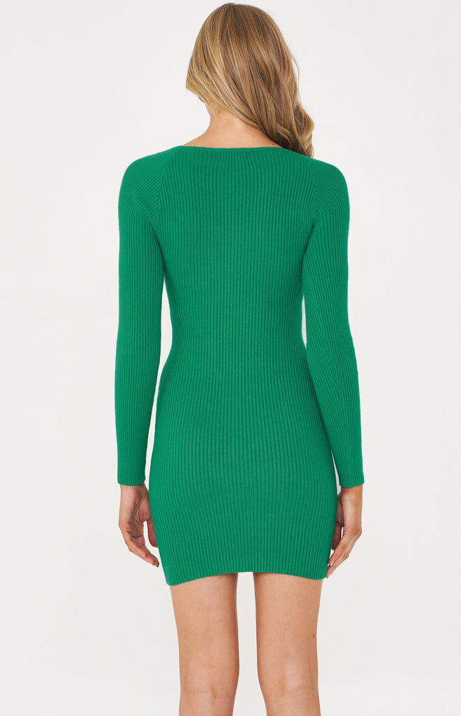 Tori Knit Mini Dress - Green