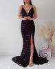 Yazmin Sequin Gown by Jadore - Black