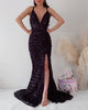 Yazmin Sequin Gown by Jadore - Black