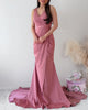 Giana Drape Gown by Jadore - Antique Pink