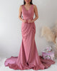 Giana Drape Gown by Jadore - Antique Pink