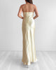 Rozalia Floral Applique Midi Dress - Yellow