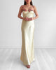 Rozalia Floral Applique Midi Dress - Yellow