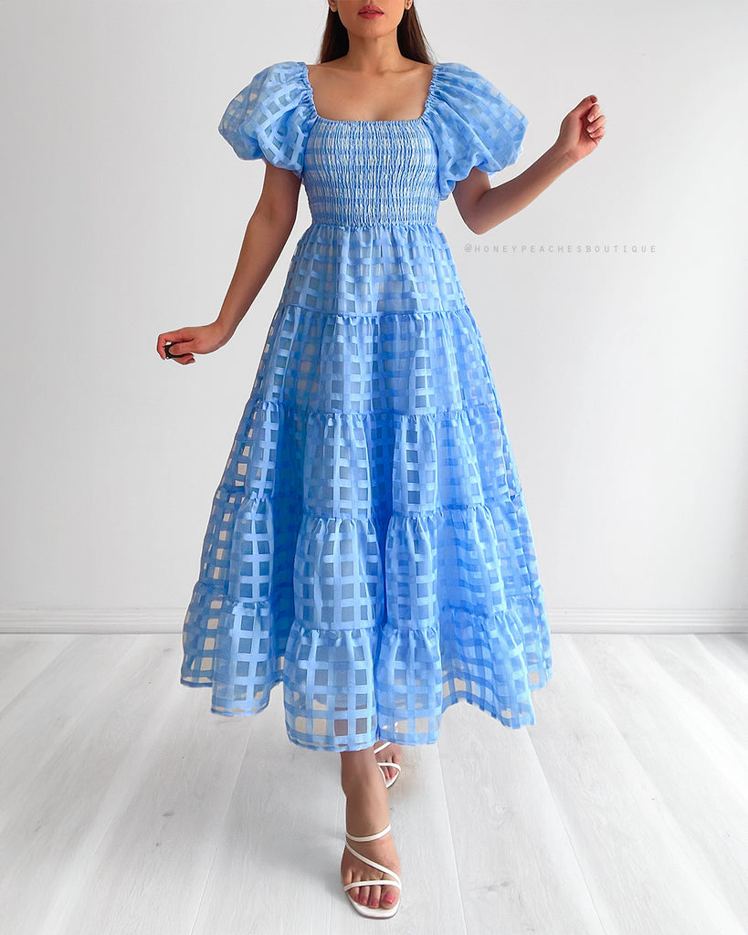 One-shoulder Puff Sleeve Maxi Bias Bridesmaid Dress With