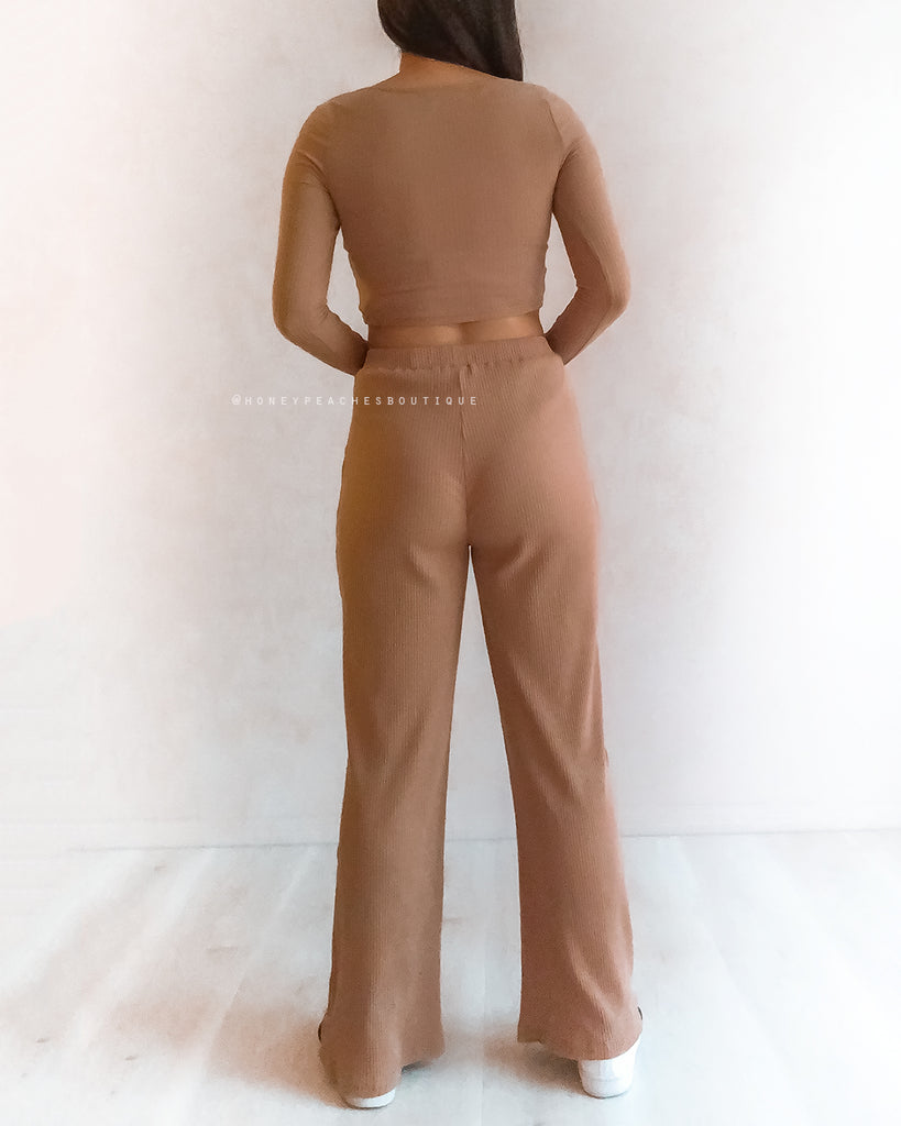 Autumn Knit Pants - Tan