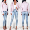 Aria Biker Jacket - Pink