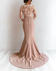 Francesca Lace Gown by Jadore - Latte