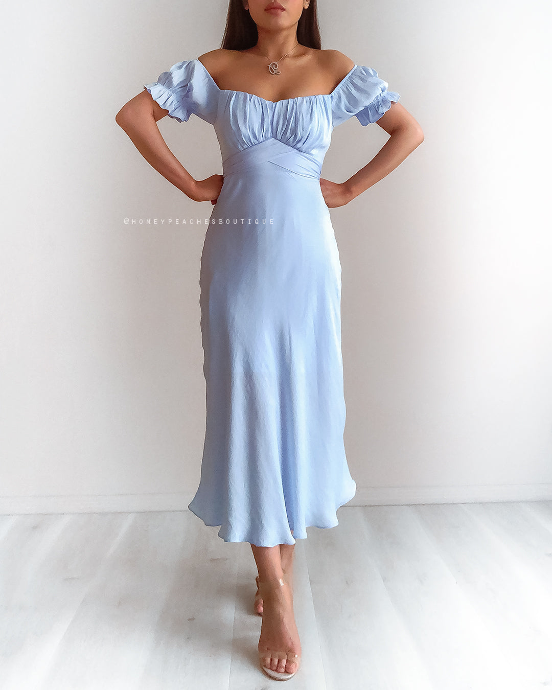 Lilah Midi Dress - Baby Blue