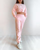 Stacey Fleece Track Pants - Pink