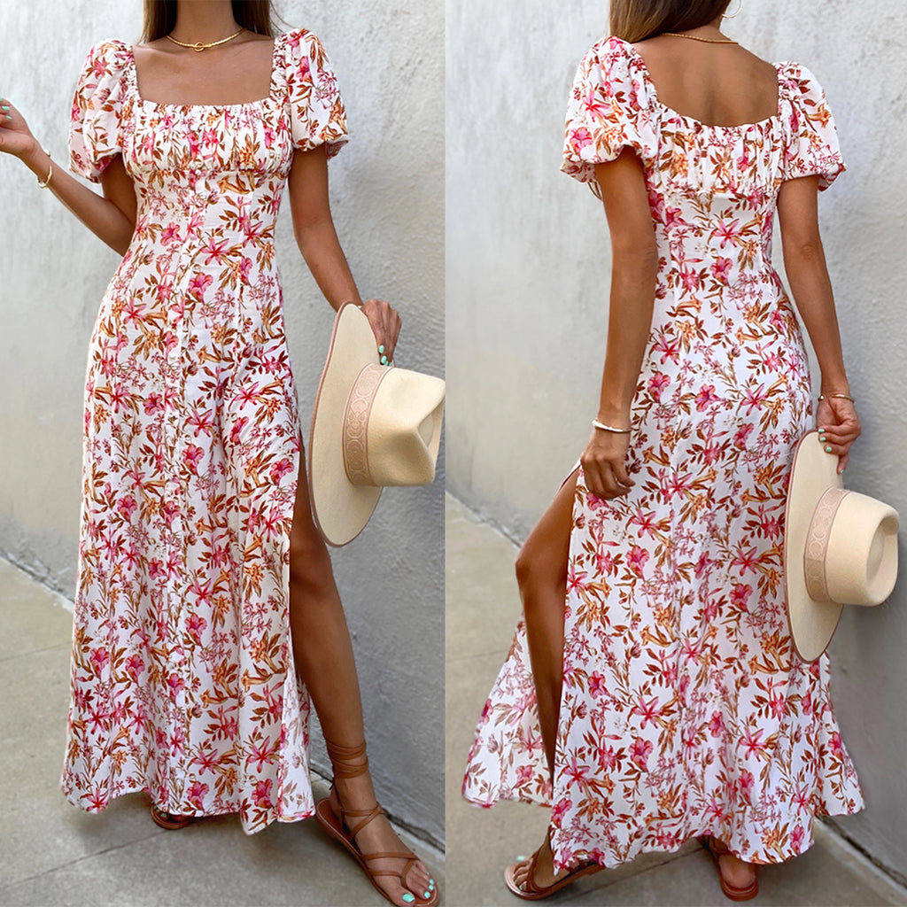 Alani Maxi Dress - White Floral