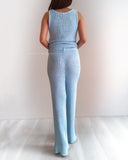 Stevie Knit Top - Baby Blue