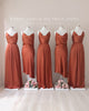 Bridesmaid Fabric Swatch - Luxe Satin - Rust