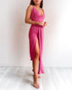 Natasha Midi Dress - Fuchsia