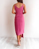 Natasha Midi Dress - Fuchsia