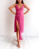 Natasha Midi Dress - Fuchsia