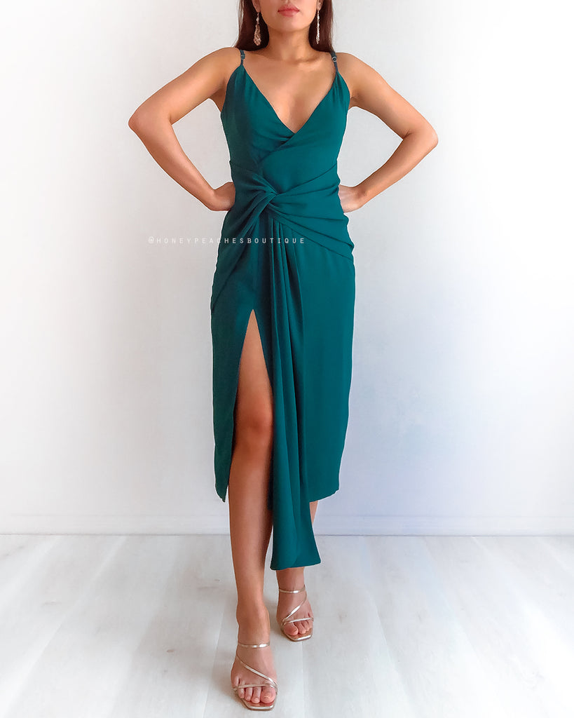 Natasha Midi Dress - Teal