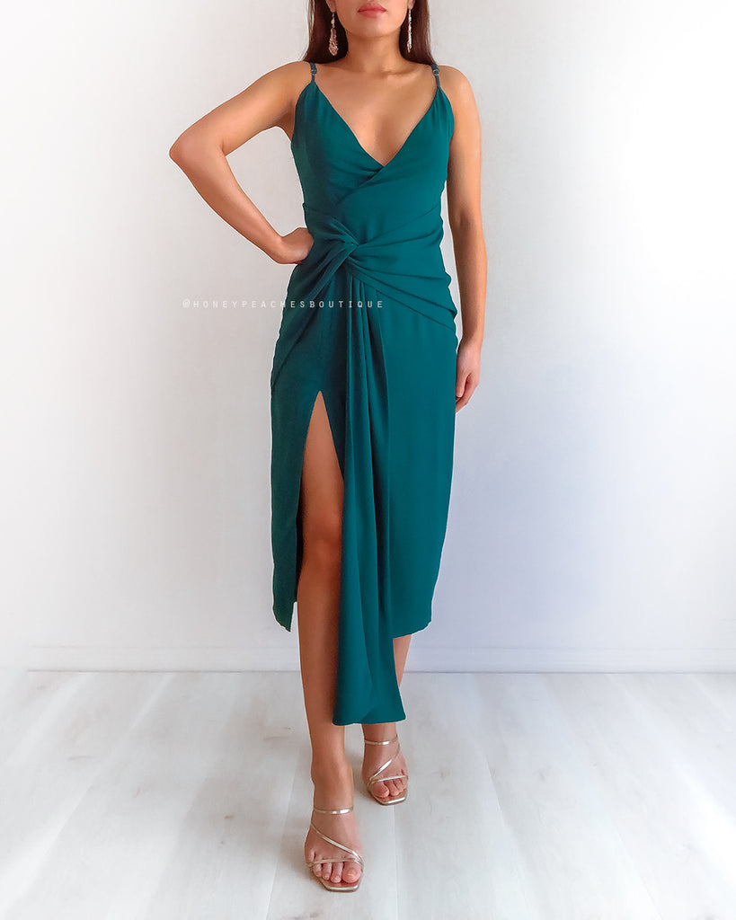 Natasha Midi Dress - Teal