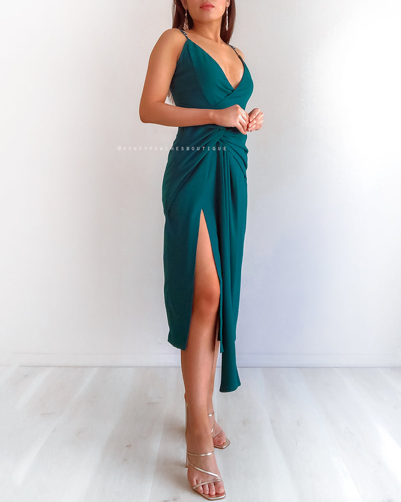 Natasha Midi Dress - Teal