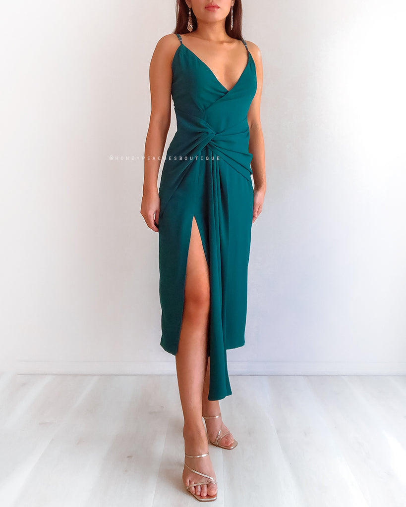 Natasha Midi Dress - Teal