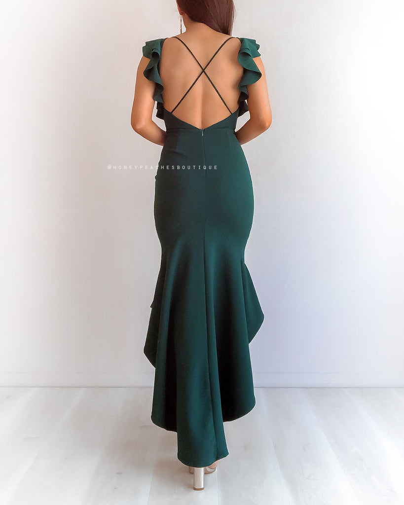 Jasmina Midi Dress - Emerald Green