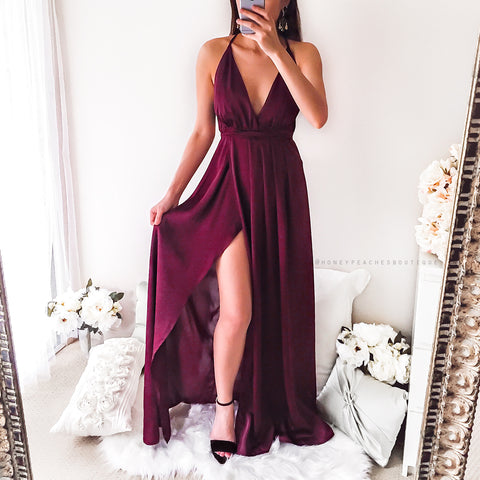 Loving You Is Easy Maxi Dress - Maroon