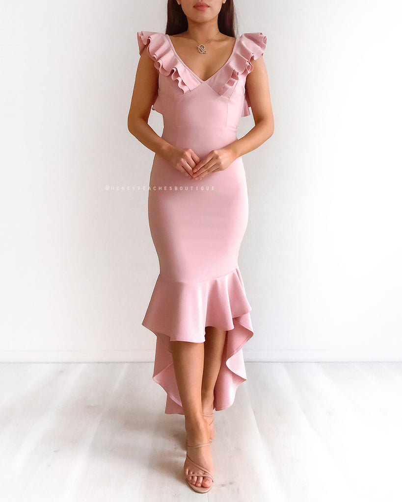 Jasmina Midi Dress - Dusty Pink