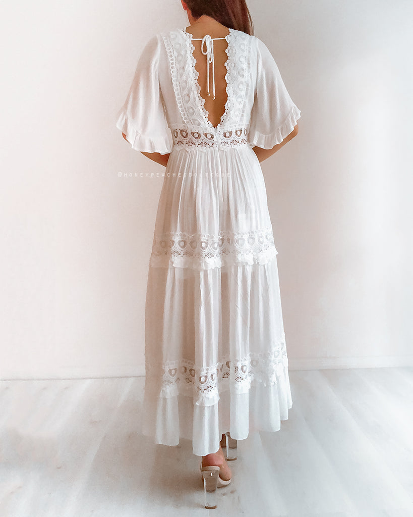 Bronwyn Dress - Ivory – Honey Peaches